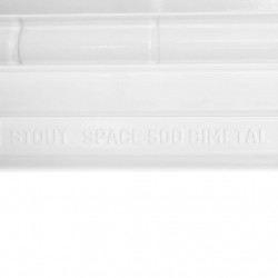 Радиатор биметаллический STOUT Space 500 6 секций боковое подключение RAL9016 - купить в Екатеринбурге