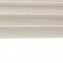 Радиатор биметаллический STOUT Space 500 5 секций боковое подключение RAL9016 - купить в Екатеринбурге