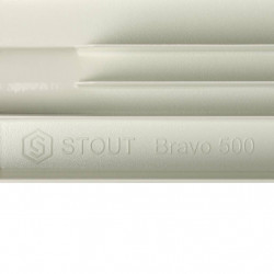 Радиатор алюминиевый STOUT Bravo 500 4 секции боковое подключение RAL9010 - купить в Екатеринбурге
