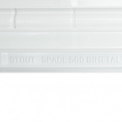 Радиатор биметаллический STOUT Space 500 4 секции боковое подключение RAL9016 - купить в Екатеринбурге