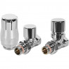 Комплект клапанов термостатических STOUT Design хром, прямой 1/2 - купить в Екатеринбурге