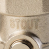 Узел нижнего подключения радиатора STOUT для двухтрубной системы, угловой 3/4'' - купить в Екатеринбурге