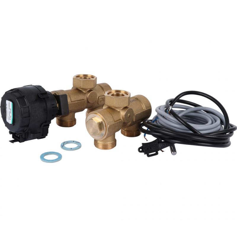 Комплект трехходового клапана STOUT для котла + бойлера 3/4 Kvs 4,4 м3/ч SFB-0001-000001 - купить в Екатеринбурге