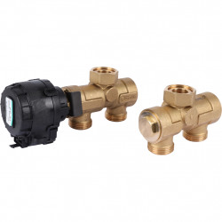 Комплект трехходового клапана STOUT для котла + бойлера 3/4 Kvs 4,4 м3/ч SFB-0001-000001 - купить в Екатеринбурге