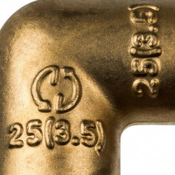 Угольник STOUT 90° 25 для труб из сшитого полиэтилена аксиальный - купить в Екатеринбурге