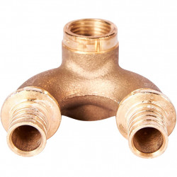 SFA-0040-002012 STOUT Проточный настенный угольник 20x1/2 бронзовый для труб из сшитого полиэтилена (340034G042028B) - купить в 