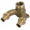 SFA-0040-001612 STOUT Проточный настенный угольник 16x1/2 бронзовый для труб из сшитого полиэтилена (340034G041622B) - купить в 
