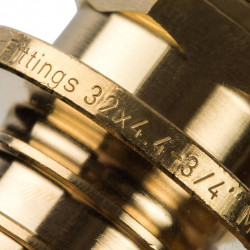 Переходник STOUT с наружной резьбой 32xR 3/4 для труб из сшитого полиэтилена аксиальный - купить в Екатеринбурге