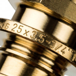 Переходник STOUT с наружной резьбой 25xR 3/4 для труб из сшитого полиэтилена аксиальный - купить в Екатеринбурге