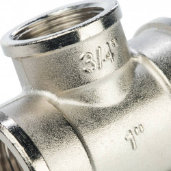 Тройник STOUT ВВ переходной никелированный 1 X3/4X1 - купить в Екатеринбурге