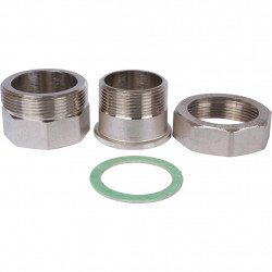Разъемное соединение STOUT американка ВН 1 1/2 никелированное, уплотнение под гайкой по плоскости - купить в Екатеринбурге