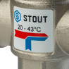 STOUT Термостатический смесительный клапан для систем отопления и ГВС. G 1/4 НР 20-43°С KV 2,5 - купить в Екатеринбурге