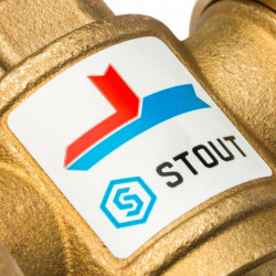 Термостатический смесительный клапан STOUT SVM-0050 G 1 1/2M-G 1 1/2F-G 1 M 70°С - купить в Екатеринбурге