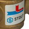 Термостатический смесительный клапан STOUT SVM-0050 G 1 1/2M-G 1 1/2F-G 1 M 60°С - купить в Екатеринбурге