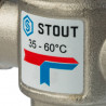 STOUT Термостатический смесительный клапан для систем отопления и ГВС  3/4 НР 35-60°С KV 1,6 - купить в Екатеринбурге