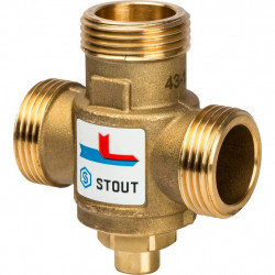 Термостатический смесительный клапан STOUT G 1 М-G 1 1/2F-G 1 M 60°С - купить в Екатеринбурге