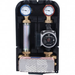 Насосная группа STOUT SDG-0038 с теплообменником 18 пластин,с насосом Grundfos UPSO 25-65 в теплоизоляции - купить в Екатеринбур