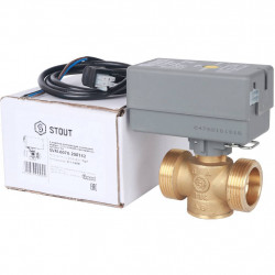 STOUT Компактный 2-Ходовой зональный клапан, сервопривод 230V, с кабелем 1м., НР 1 1/4 - купить в Екатеринбурге