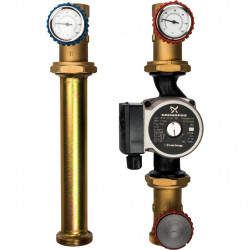STOUT SDG-0001 Насосная группа с прямым контуром 1 1/4" с насосом Grundfos UPSO 32-65 в теплоизоляции DN 32 - купить в Екатеринб