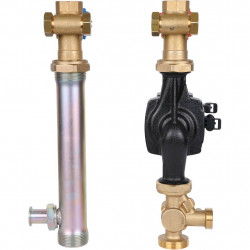 STOUT SDG-0003 Насосная группа с 3-х ходовым приводным смесителем 1"с насосом Grundfos UPM3 Hybrid 25-70 - купить в Екатеринбург