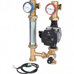 STOUT SDG-0007 Насосная группа с 3-х ходовым приводным смесителем 1" с насосом Grundfos UPM3 Hybrid 25-70 - купить в Екатеринбур