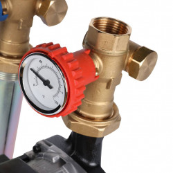 STOUT SDG-0007 Насосная группа с 3-х ходовым приводным смесителем 1" с насосом Grundfos UPM3 Hybrid 25-70 - купить в Екатеринбур