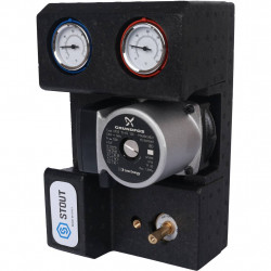 STOUT SDG-0007 Насосная группа с 3-х ходовым приводным смесителем 3/4" с насосом Grundfos UPSO 15-65 130 - купить в Екатеринбург