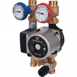 STOUT SDG-0007 Насосная группа с 3-х ходовым приводным смесителем 3/4" с насосом Grundfos UPSO 15-65 130 - купить в Екатеринбург