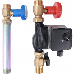 STOUT SDG-0001 Насосная группа с прямым контуром 3/4" с насосом Grundfos UPSO 15-65 130 в теплоизоляции - купить в Екатеринбурге