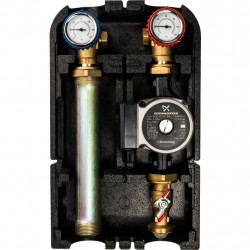 STOUT SDG-0001 Насосная группа с прямым контуром 1" с насосом Grundfos UPSO 25-65 в теплоизоляции - купить в Екатеринбурге