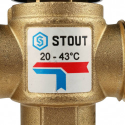 STOUT Насосно-смесительный узел с термостатическим клапаном 20-43°C, без насоса - купить в Екатеринбурге