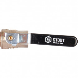 Кран шаровой STOUT полнопроходной, ВР/НР, ручка рычаг 1/2 - купить в Екатеринбурге