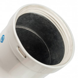 *SCA-0080-010090 STOUT Элемент дымохода отвод 90° DN80 с инспекционным патрубком - купить в Екатеринбурге