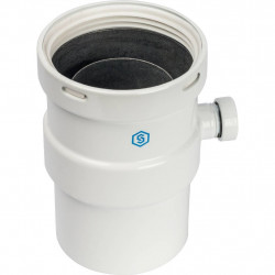 *SCA-0080-020137 STOUT Элемент дымохода вертикальный D80 п/м с патрубком для отвода конденсата - купить в Екатеринбурге