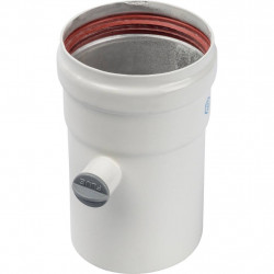 *SCA-0080-010125 STOUT Элемент дымохода DN80 труба 125 мм п/м с ревизионным патрубком - купить в Екатеринбурге