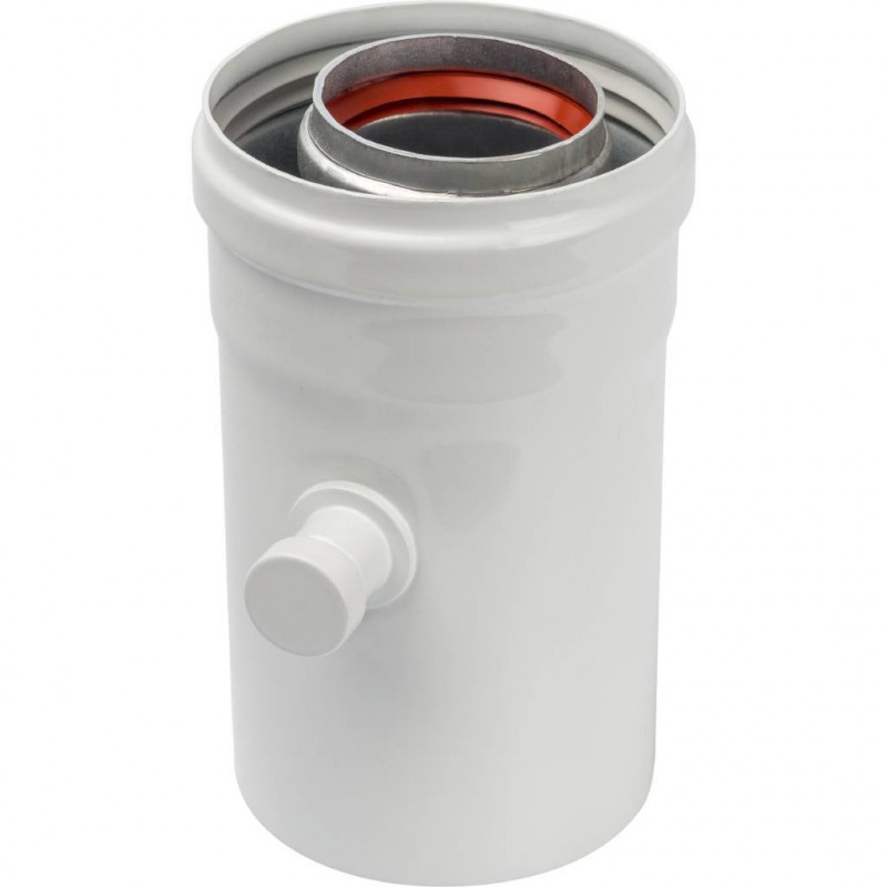*SCA-6010-000102 STOUT Элемент дымохода конденсатосборник горизонт. DN60/100, п/м уплотнения в компл. с лого. - купить в Екатери
