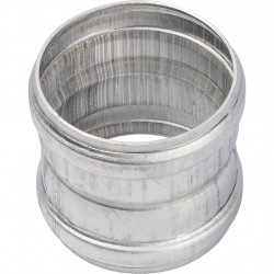 *SCA-6010-000002 STOUT Элемент дымохода для соединеия труб DN60/100, м/м соед. муфта с уплотнен,хомут с муфтой EPDM в комплекте.
