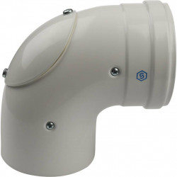 Конденсационный угол STOUT 90° DN60/100 м/п с инспекционным окном PP-FE - купить в Екатеринбурге