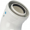 Конденсационный адаптер 90° STOUT DN60/100 м/п PP-FE c хомутом (совместим. с Vaillant, Ariston) - купить в Екатеринбурге
