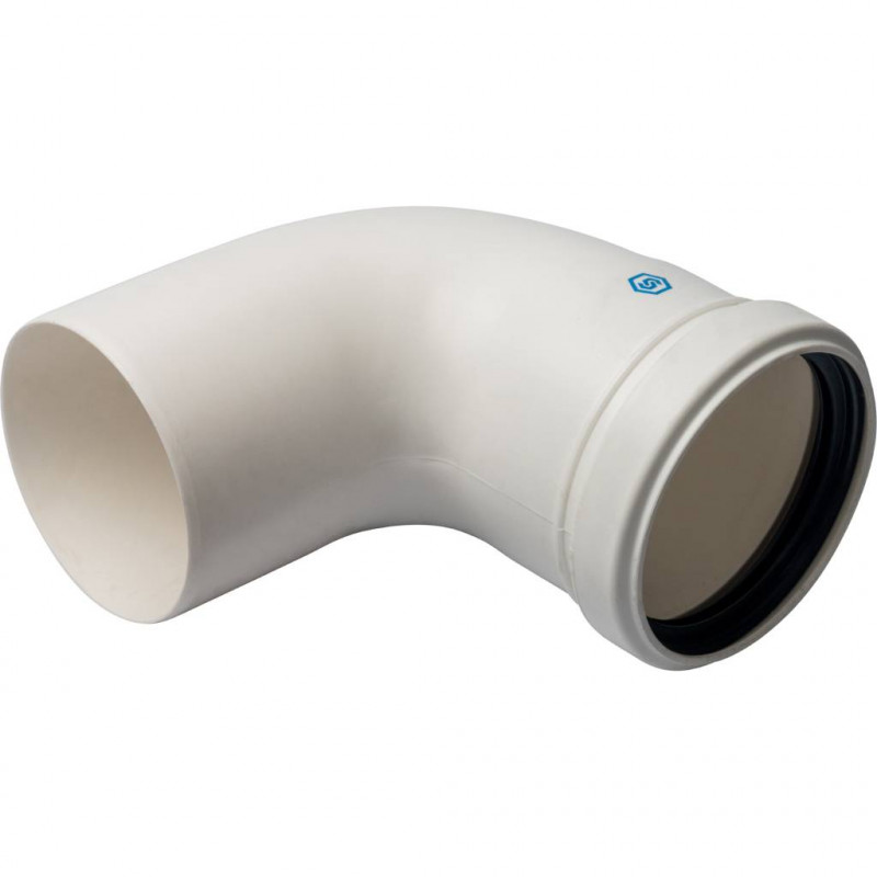 *SCA-8080-000090 STOUT Элемент дымохода конденсац. угол 87° DN80 м/п PP-FE - купить в Екатеринбурге
