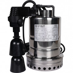 Насос дренажный STOUT с вертикальным поплавком, кабель 10 м, 230V, Q150 л/мин, H8 м - купить в Екатеринбурге