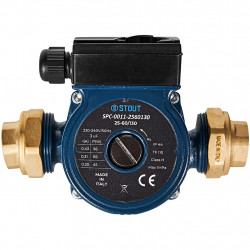 Циркуляционный насос STOUT 25-60/130 220/240V 50Hz с латунными гайками G 1 1/2 x Rp 1 - купить в Екатеринбурге