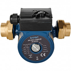 Циркуляционный насос STOUT 25-40/130 220/240V 50Hz с латунными гайками G 1 1/2 x Rp 1 - купить в Екатеринбурге