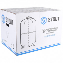 Расширительный бак STOUT STH-0006 на отопление 80 л. (цвет красный) - купить в Екатеринбурге