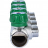 SMB-6850-011204 STOUT Коллектор регулирующий 1 , 4 отвода 1/2 под компрессионный фитинг для полимерных труб - купить в Екатеринб