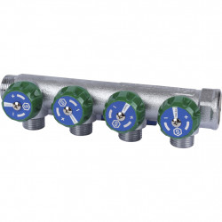 SMB-6850-341204 STOUT Коллектор регулирующий 3/4 , 4 отвода 1/2 под компрессионный фитинг для полимерных труб - купить в Екатери