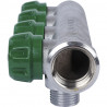 SMB-6850-341204 STOUT Коллектор регулирующий 3/4 , 4 отвода 1/2 под компрессионный фитинг для полимерных труб - купить в Екатери