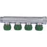 SMB-6850-341204 STOUT Коллектор регулирующий 3/4 , 4 отвода 1/2 под компрессионный фитинг для полимерных труб - купить в Екатери