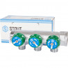 SMB-6850-011203 STOUT Коллектор регулирующий 1 , 3 отвода 1/2 под компрессионный фитинг для полимерных труб - купить в Екатеринб