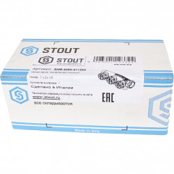 SMB-6850-011203 STOUT Коллектор регулирующий 1 , 3 отвода 1/2 под компрессионный фитинг для полимерных труб - купить в Екатеринб